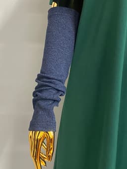Arm Warmers — Heavy Ribbed Jersey, Blue Melange
