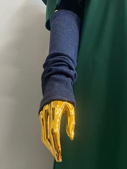 Arm Warmers — Heavy Ribbed Jersey, Blue Melange