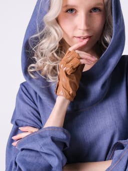 Gloves — Leather, Peach