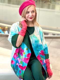 Arm Warmers — Coral, Viscose