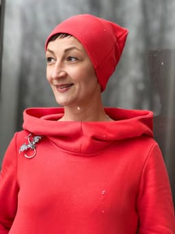 Beanie — Coral, Brushed