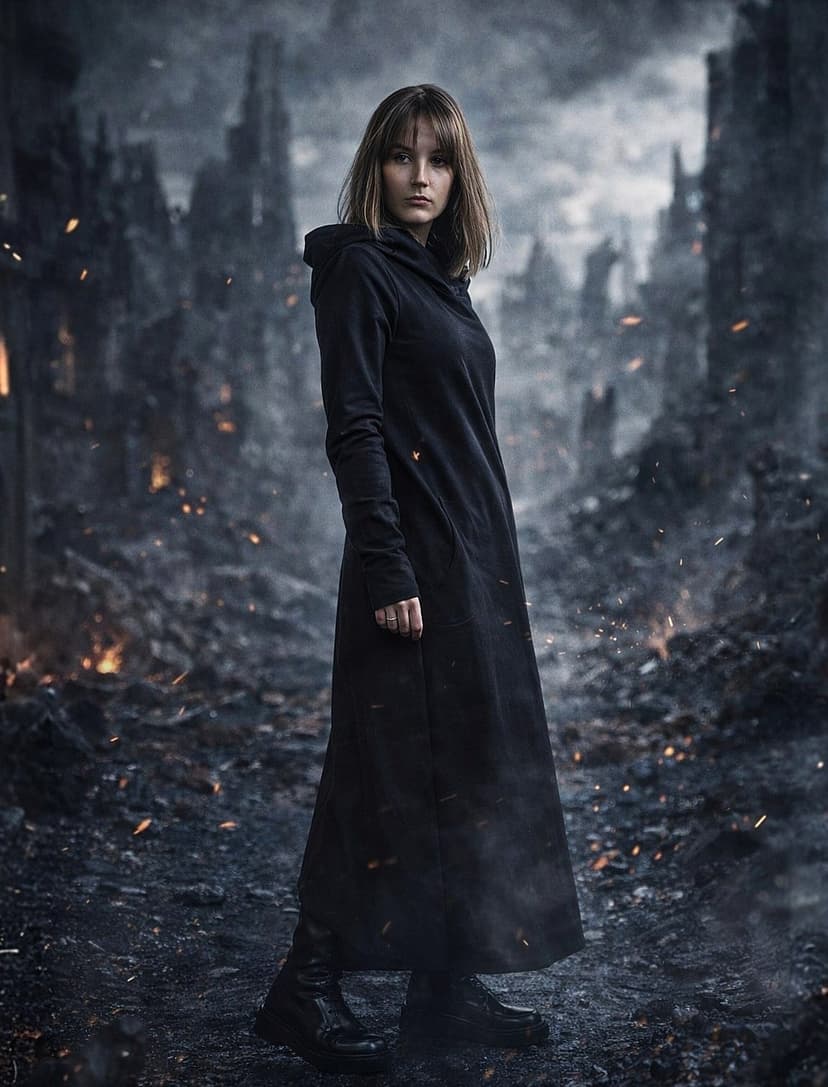 Assassin Dress — Black, 2-Thread