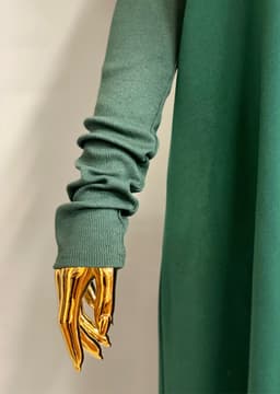 Arm Warmers — Moss Green, Ribbed