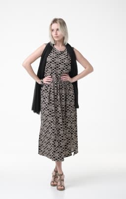 Midi Skirt — Geometric Print