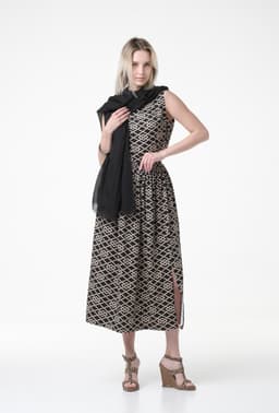 Midi Skirt — Geometric Print