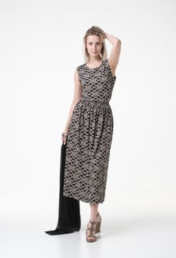 Midi Skirt — Geometric Print