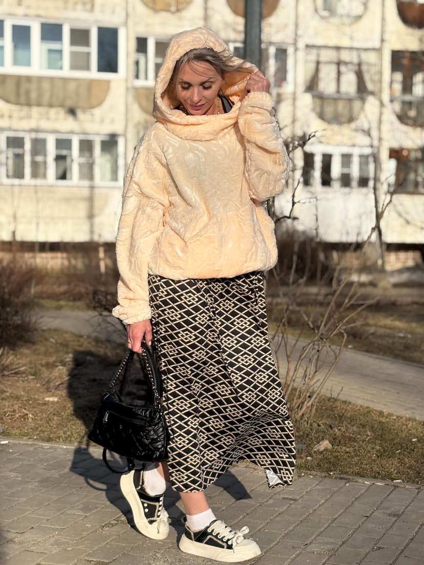 Midi Skirt — Geometric Print