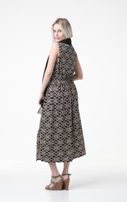 Midi Skirt — Geometric Print