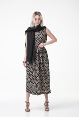 Midi Skirt — Geometric Print
