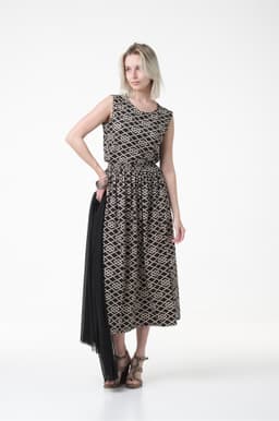 Midi Skirt — Geometric Print