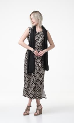 Midi Skirt — Geometric Print
