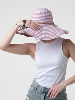 Striped Hat — Cranberry