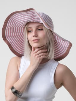 Striped Hat — Cranberry