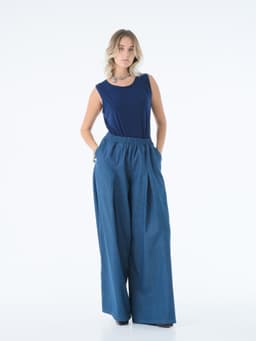 Denim Skort — Blue (sash sold separately)