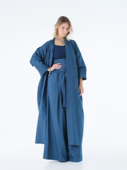 Denim Skort — Blue (sash sold separately)