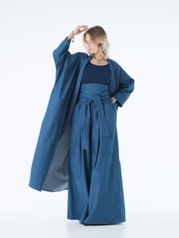Denim Skort — Blue (sash sold separately)