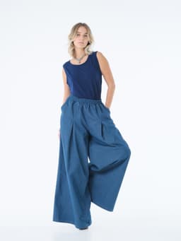 Denim Skort — Blue (sash sold separately)