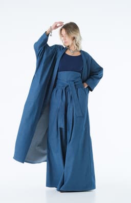 Denim Skort — Blue (sash sold separately)