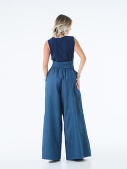 Denim Skort — Blue (sash sold separately)