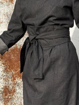 Denim Belt-Sash — Grey