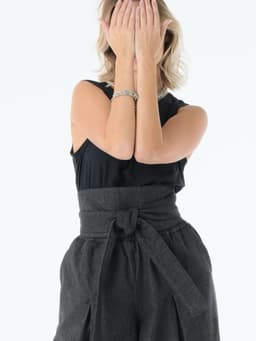 Denim Belt-Sash — Grey