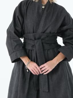 Denim Belt-Sash — Grey