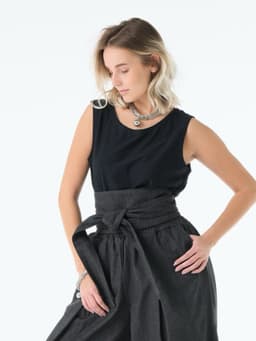 Denim Belt-Sash — Grey