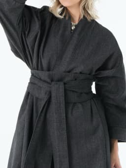 Denim Belt-Sash — Grey