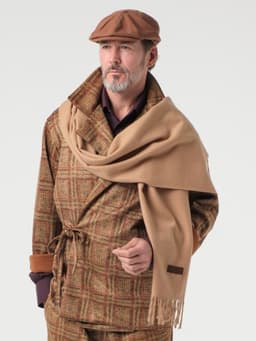 Men's Cashmere Scarf — Sand
