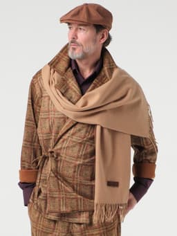 Men's Cashmere Scarf — Sand