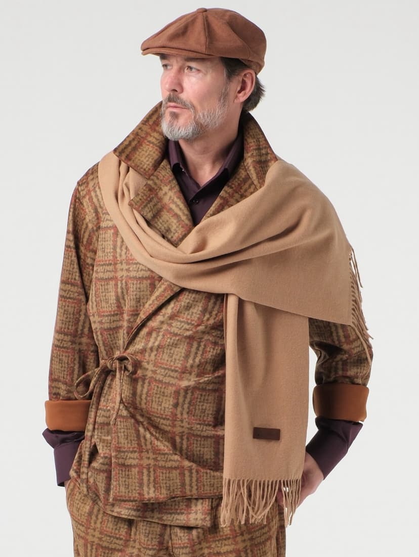 Men's Cashmere Scarf — Sand