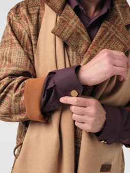 Men's Cashmere Scarf — Sand