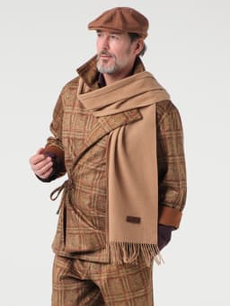 Men's Cashmere Scarf — Sand