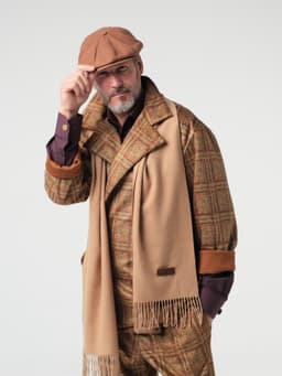 Men's Cashmere Scarf — Sand