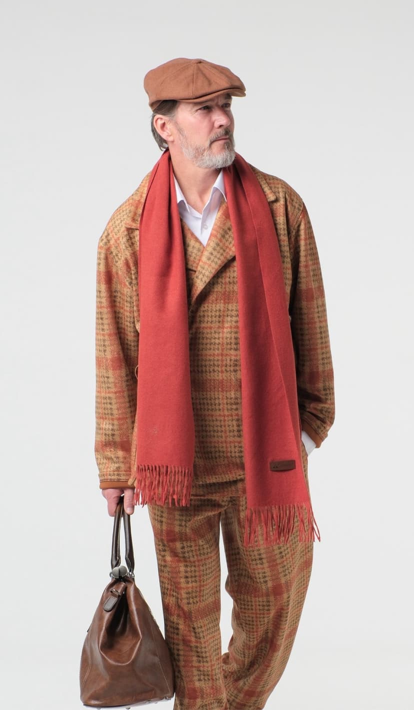 Men's Scarf — Terracotta
