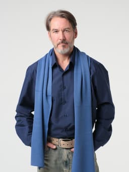 Knit Scarf — Denim Blue