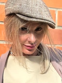 Men's Flat Cap — Brown Herringbone