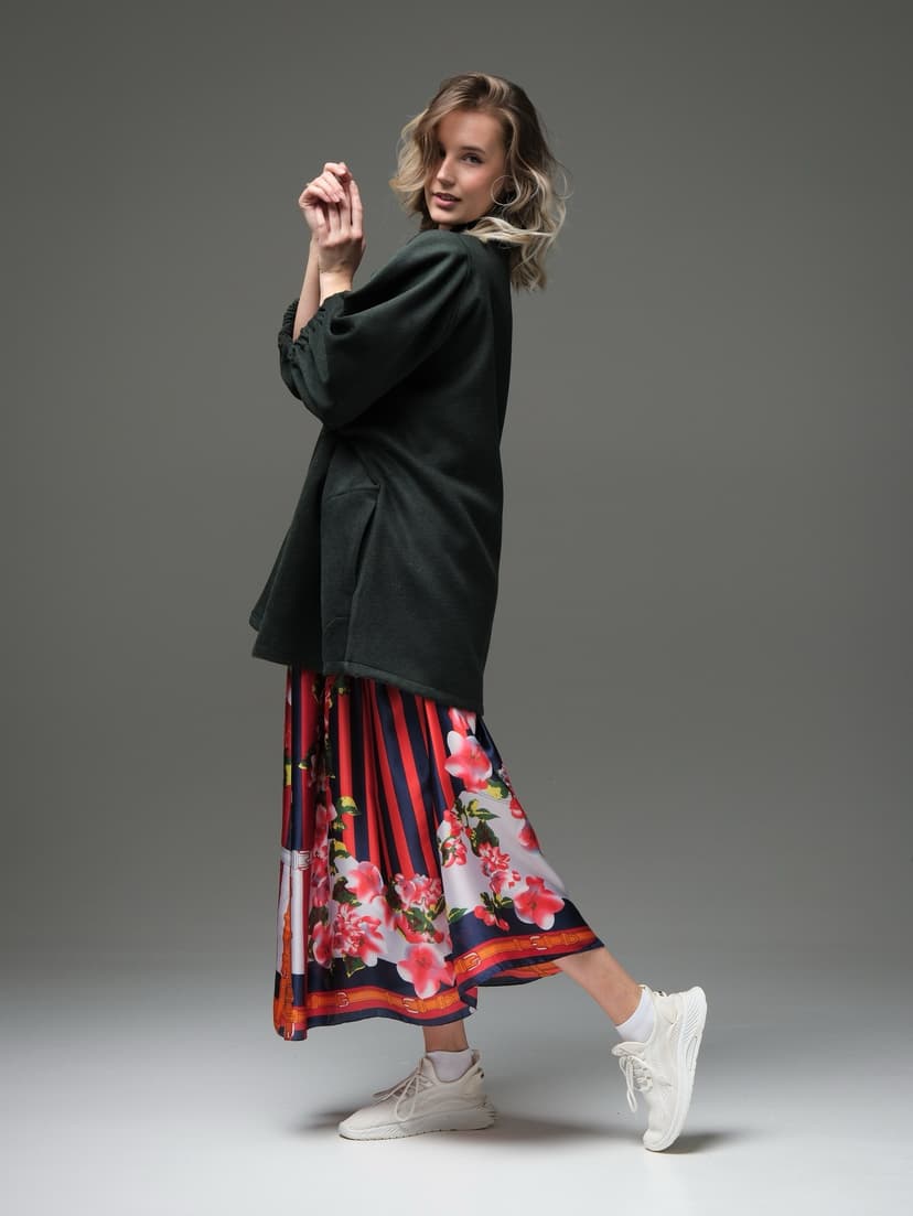 Printed Skirt, Belt & Top Set