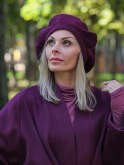 Wool Beret — Fuchsia