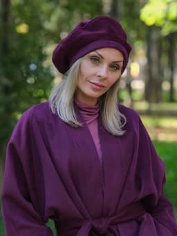 Wool Beret — Fuchsia