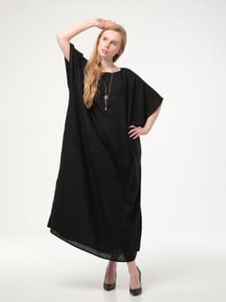 Crinkled Abaya — Black