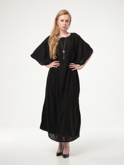 Crinkled Abaya — Black
