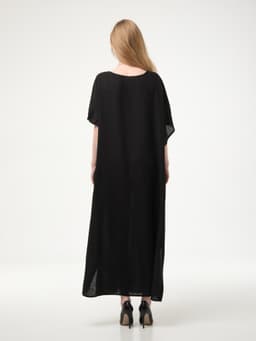 Crinkled Abaya — Black