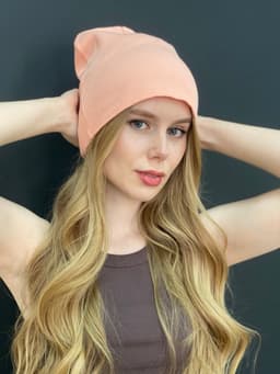 Cotton Hat — Peach