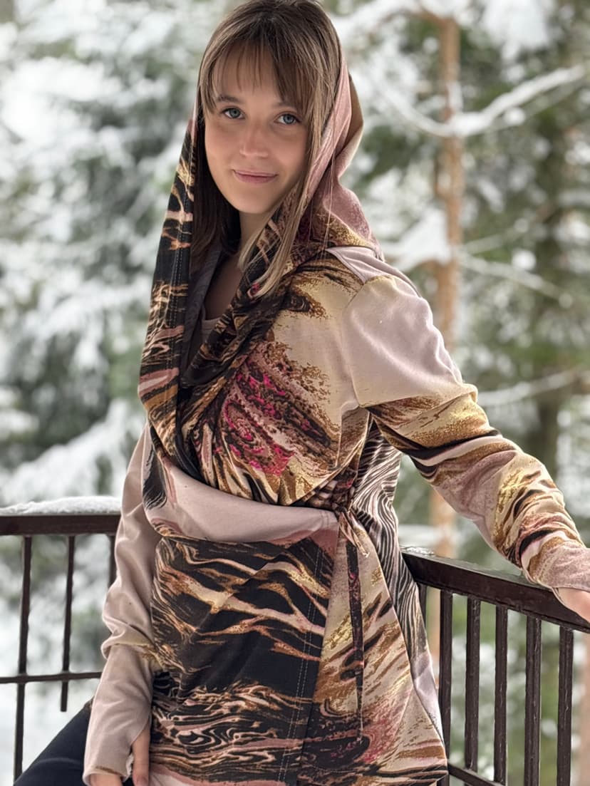 Robe & Tank Top Set — Desert Watercolor