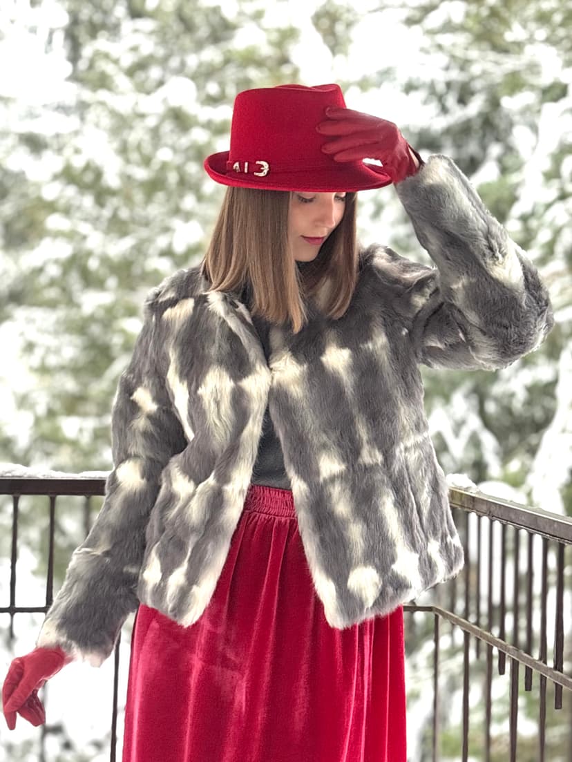 Genuine Rabbit Fur Coat