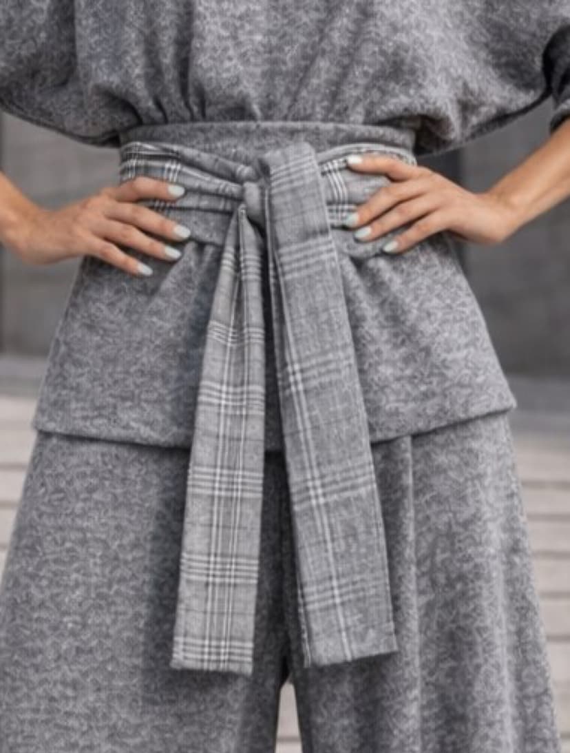 Reversible Sash — Grey Melange