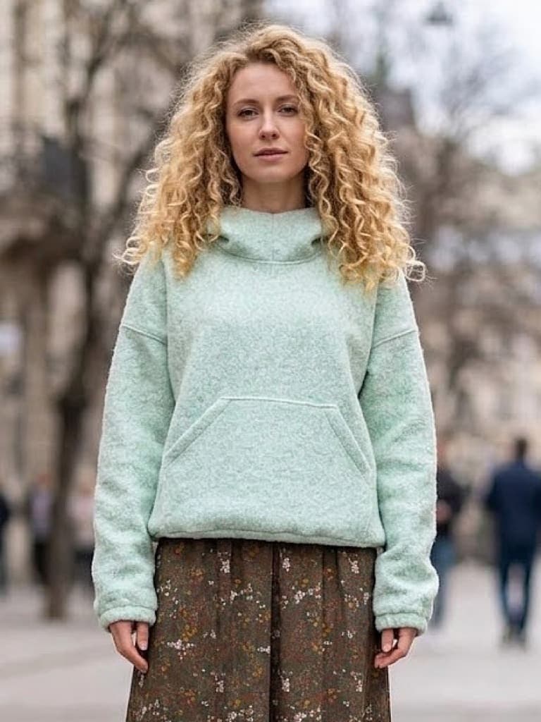 Hoodie Coat Set — Sage (with Sage Arm Warmers)