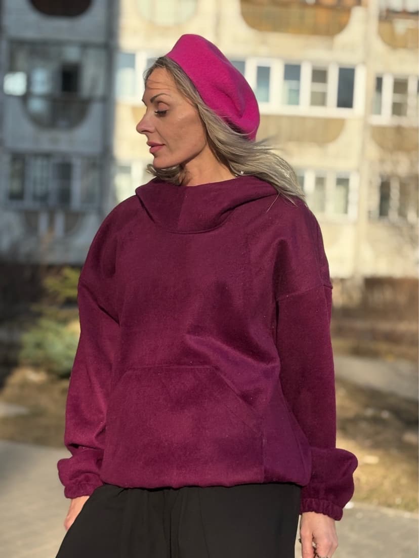 Hoodie Coat — Violet