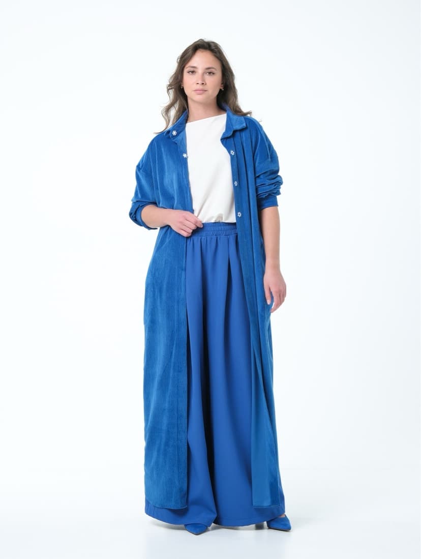 Shirt & Blouse Set — Royal Blue